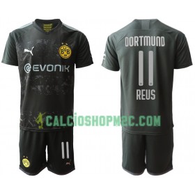 Borussia Dortmund REUS 11 Bambino Maglia Trasferta 2019/2020 Manica Corta (+ Pantaloncini)